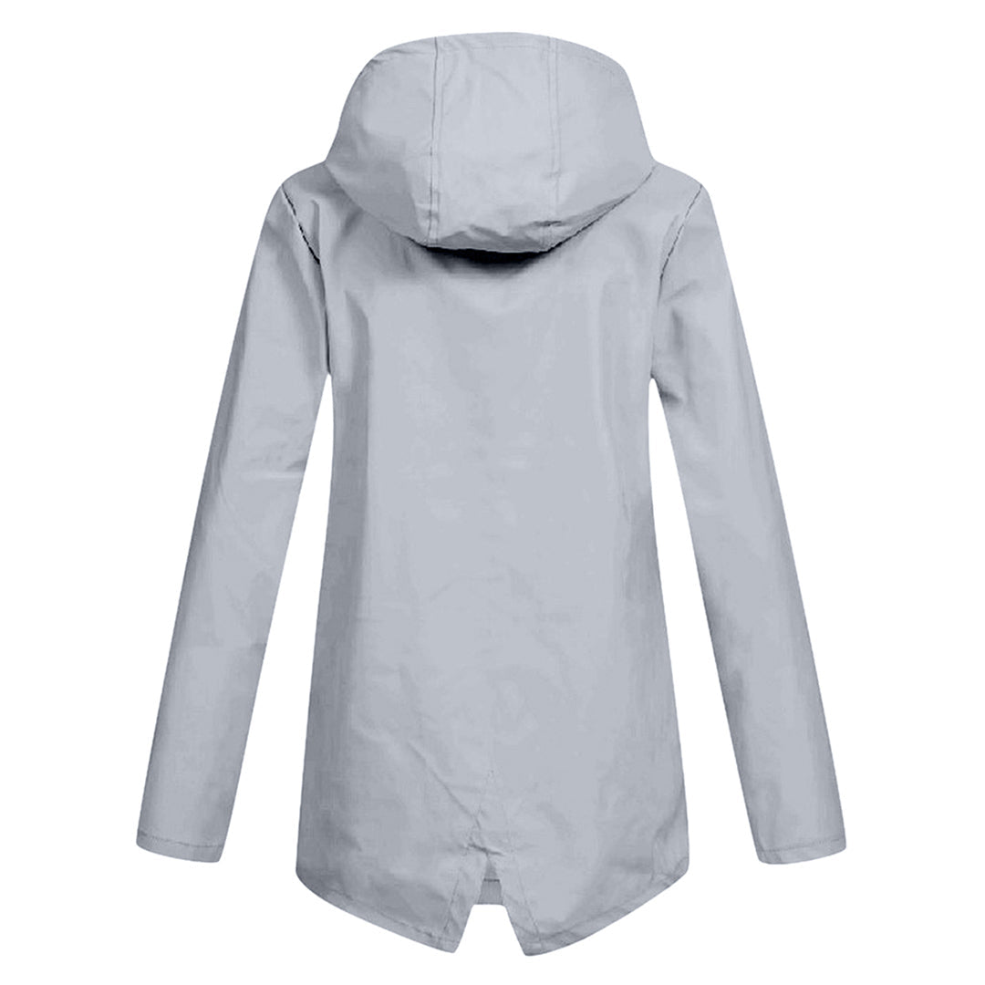 Aredhel - Abrigo Largo Impermeable con Capucha para Mujeres
