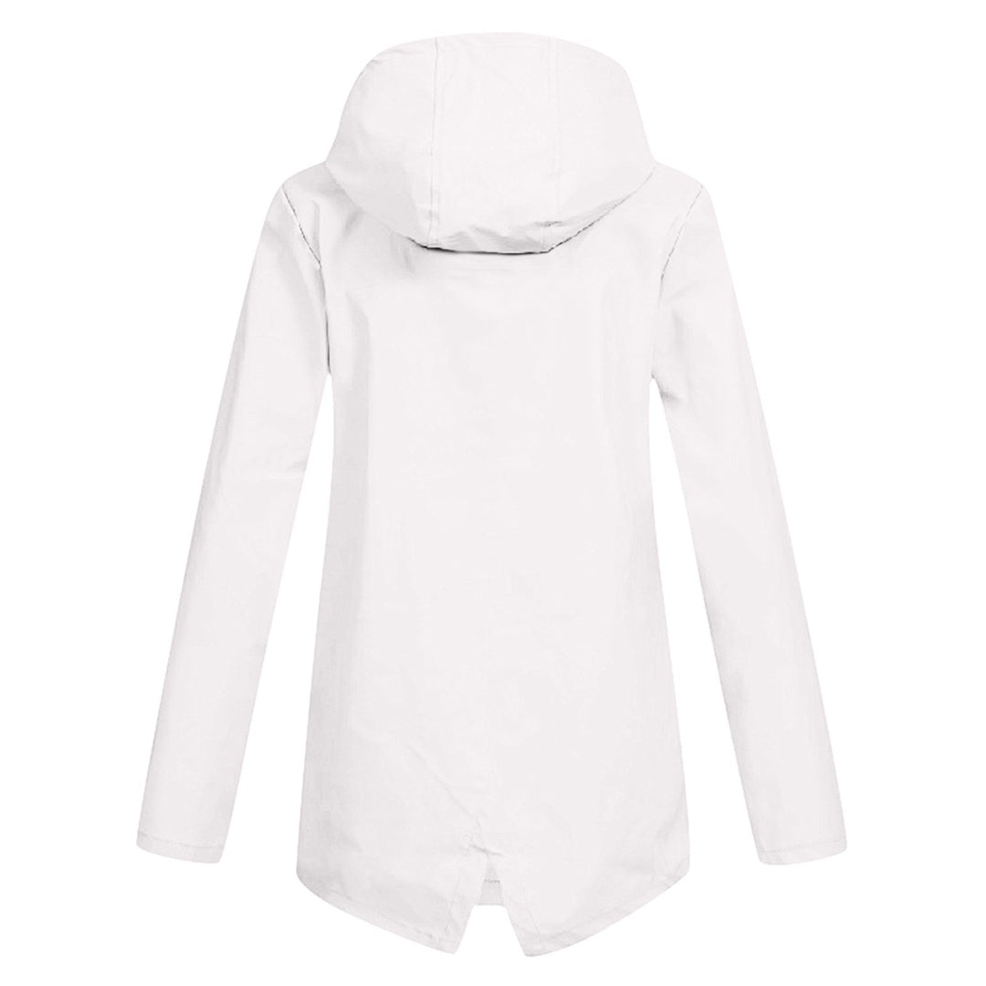Aredhel - Abrigo Largo Impermeable con Capucha para Mujeres