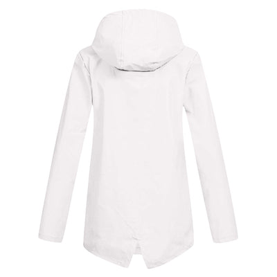 Aredhel - Abrigo Largo Impermeable con Capucha para Mujeres