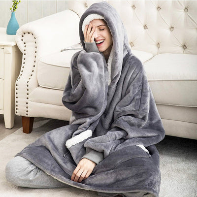 Malia - Cálida Hoodie-Manta Cómoda