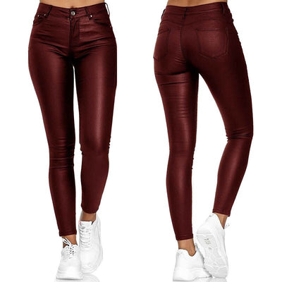 Dina – Pantalones de Cuero Elásticos