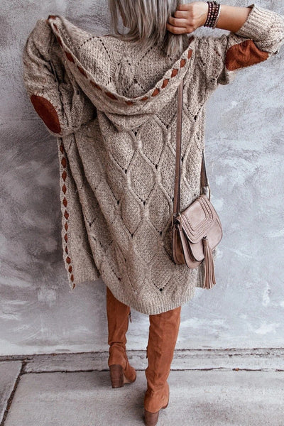 Alana - Elegante Largo Cardigan con Capucha