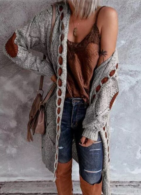 Alana - Elegante Largo Cardigan con Capucha