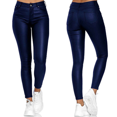 Dina – Pantalones de Cuero Elásticos