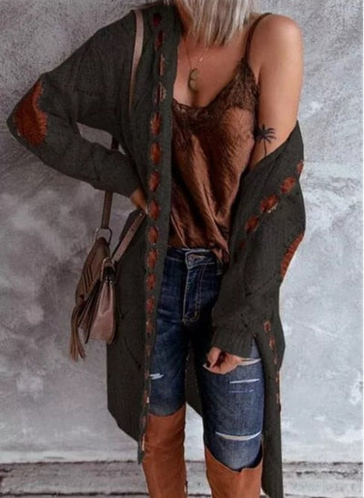 Alana - Elegante Largo Cardigan con Capucha