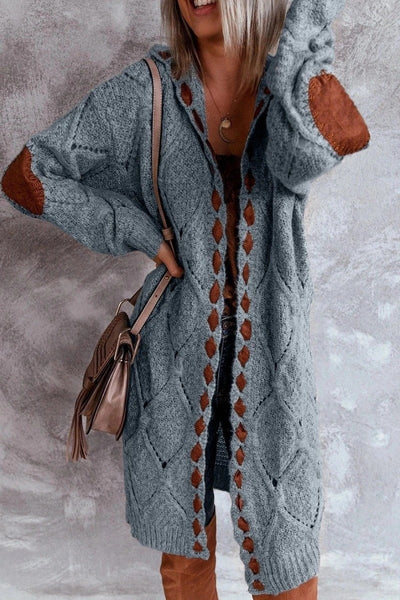Alana - Elegante Largo Cardigan con Capucha