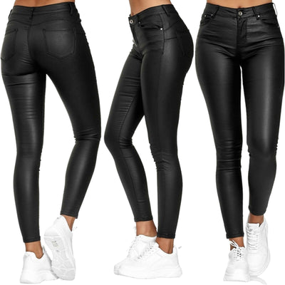 Dina – Pantalones de Cuero Elásticos