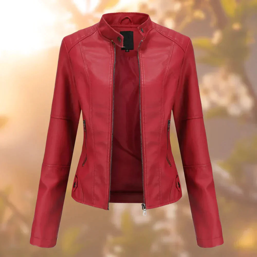 Hallec – Chaqueta de Cuero Mujer