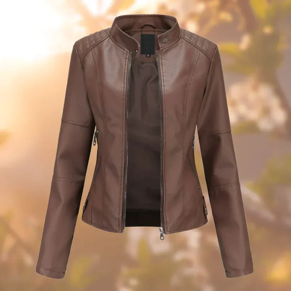 Hallec – Chaqueta de Cuero Mujer