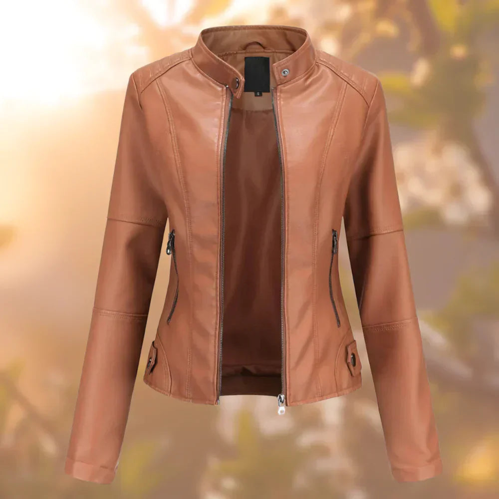 Hallec – Chaqueta de Cuero Mujer