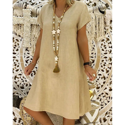 Felicia - Vestido de algodón holgado y casual