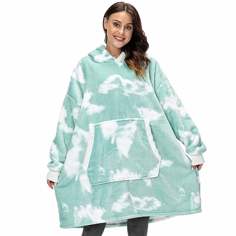 Malia - Cálida Hoodie-Manta Cómoda