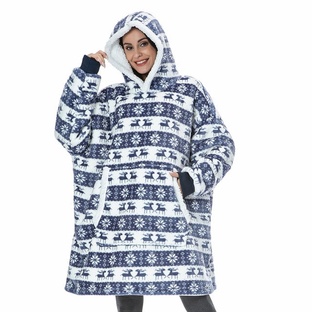 Malia - Cálida Hoodie-Manta Cómoda
