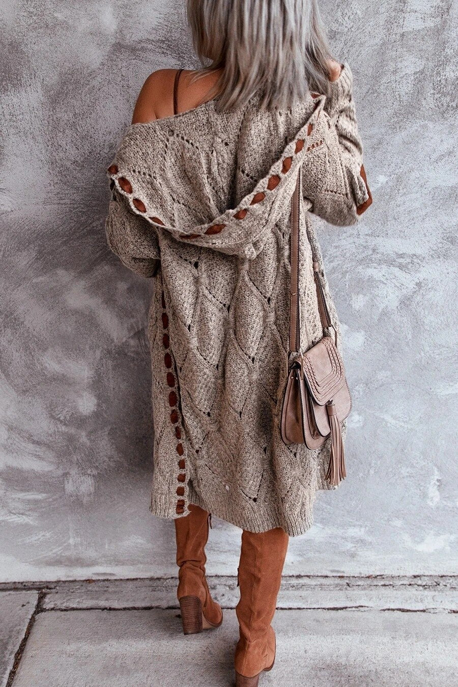 Alana - Elegante Largo Cardigan con Capucha