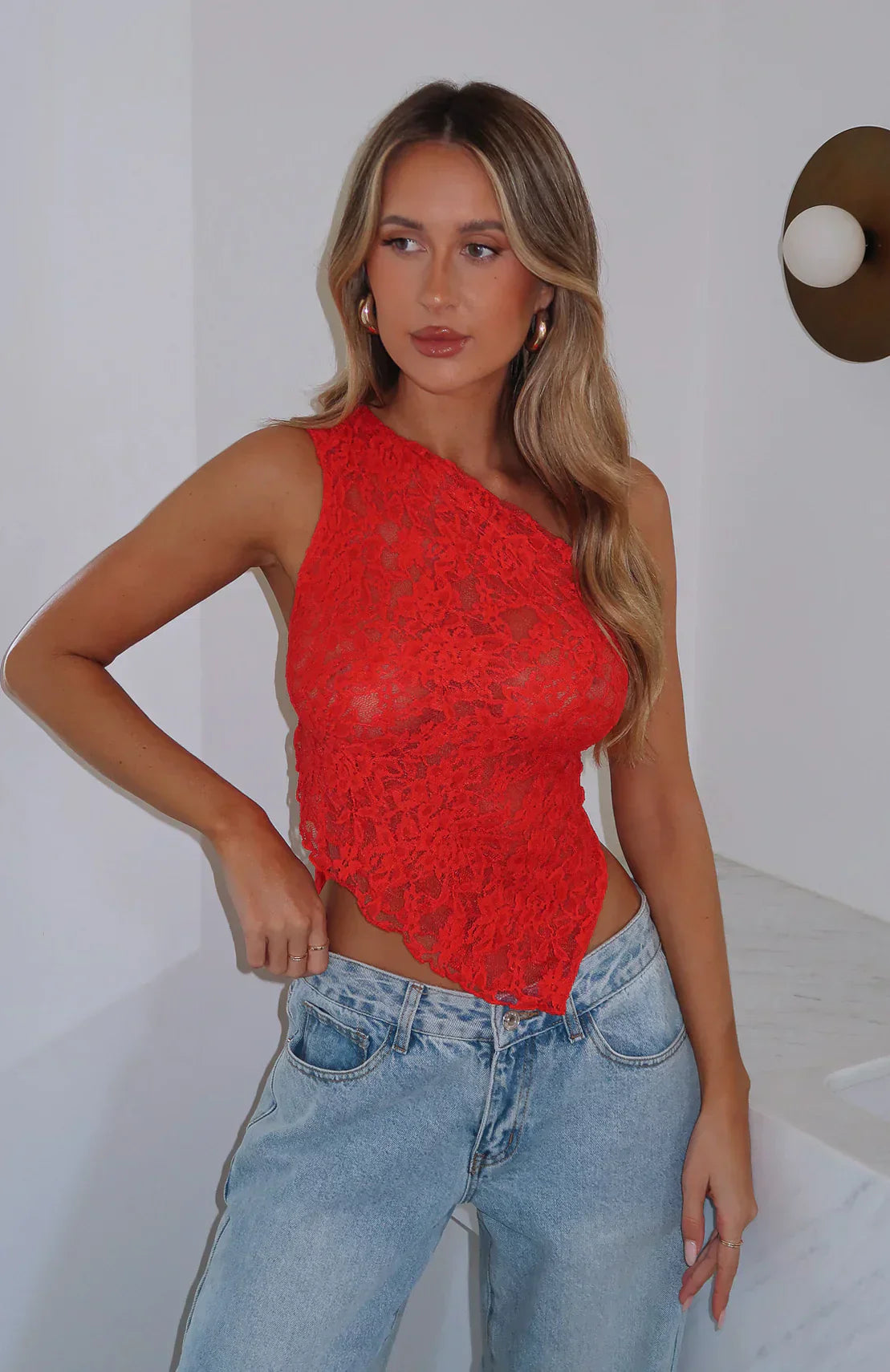 Luise - Top de encaje con detalles en la espalda