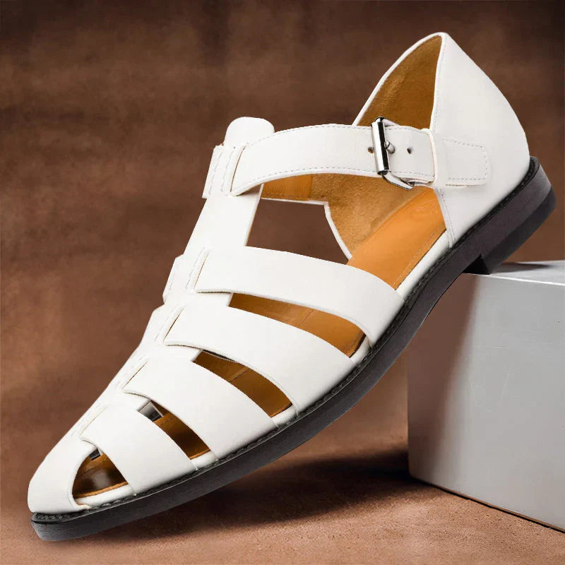 Blynn - Elegantes Sandalias de Cuero para Hombre