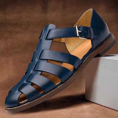 Blynn - Elegantes Sandalias de Cuero para Hombre