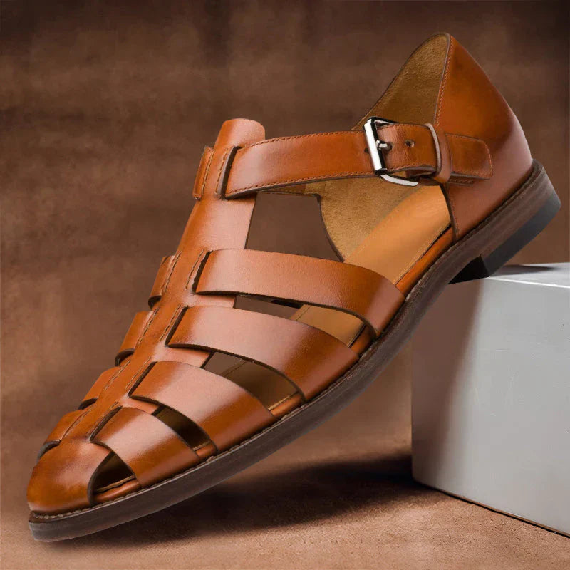 Blynn - Elegantes Sandalias de Cuero para Hombre