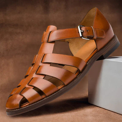 Blynn - Elegantes Sandalias de Cuero para Hombre