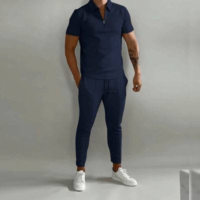 Cyril - Conjunto de chándal con polo elegante para hombre