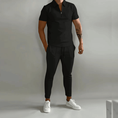 Cyril - Conjunto de chándal con polo elegante para hombre