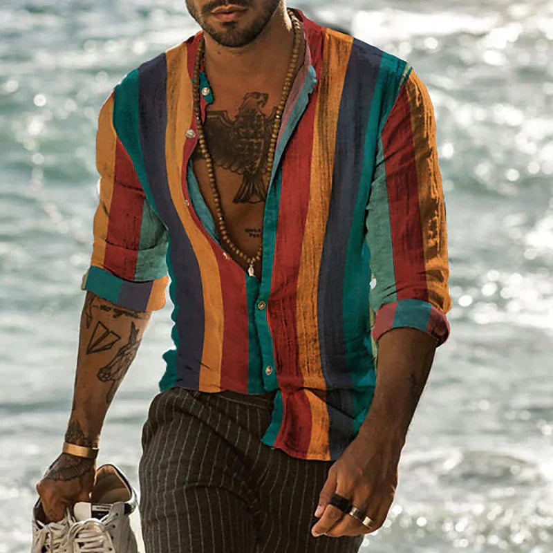 Laurence - Camisa Casual a Rayas Breeze