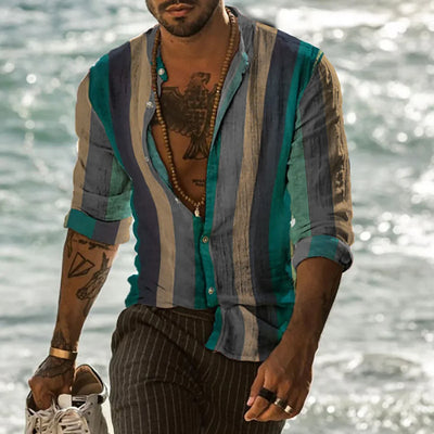 Laurence - Camisa Casual a Rayas Breeze