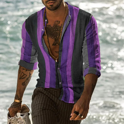 Laurence - Camisa Casual a Rayas Breeze