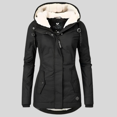 Dixie - Chaqueta Impermeable Cálida para Mujeres con Capucha