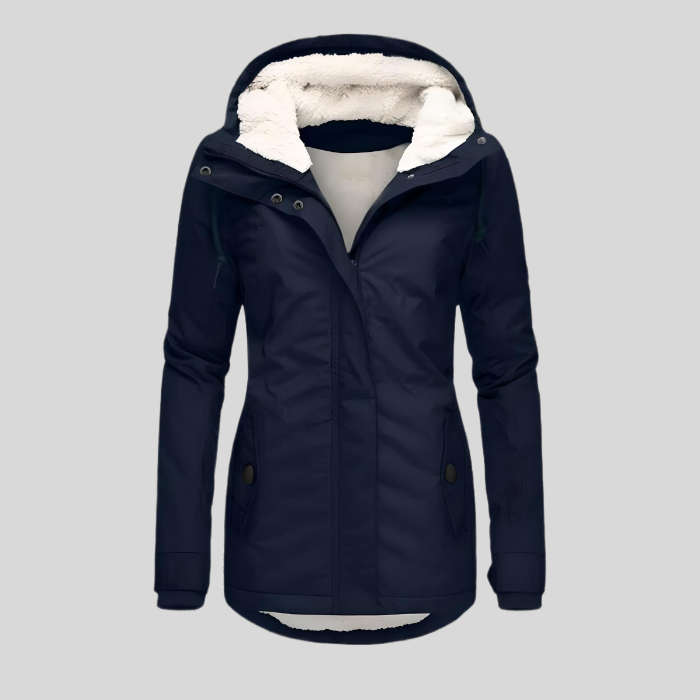 Dixie - Chaqueta Impermeable Cálida para Mujeres con Capucha