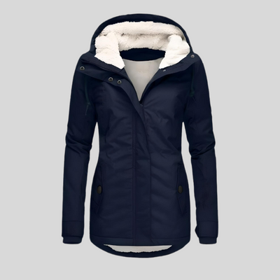 Dixie - Chaqueta Impermeable Cálida para Mujeres con Capucha