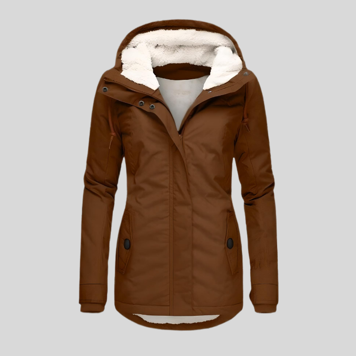 Dixie - Chaqueta Impermeable Cálida para Mujeres con Capucha