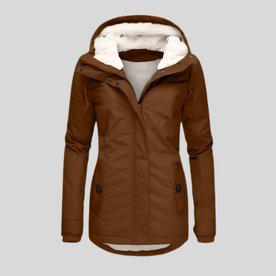 Dixie - Chaqueta Impermeable Cálida para Mujeres con Capucha