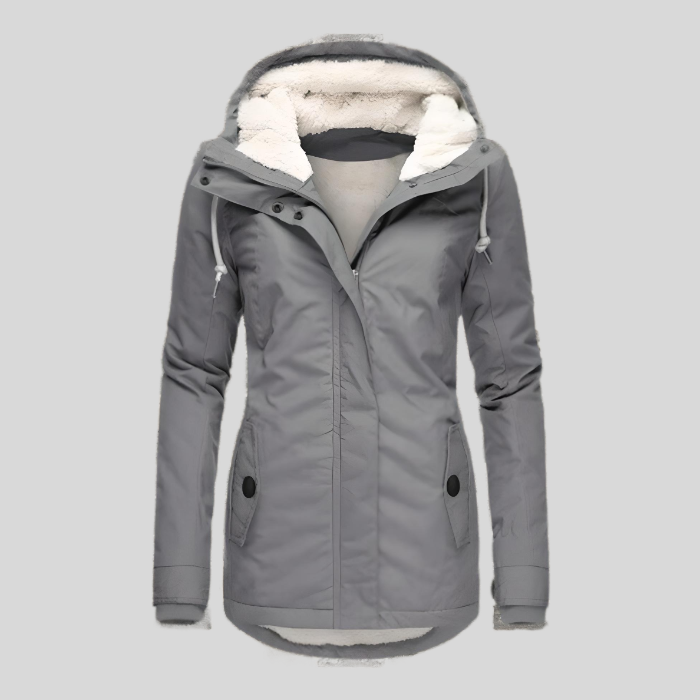 Dixie - Chaqueta Impermeable Cálida para Mujeres con Capucha
