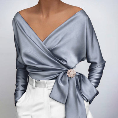 Alayah - Blusa ligera de seda para el verano