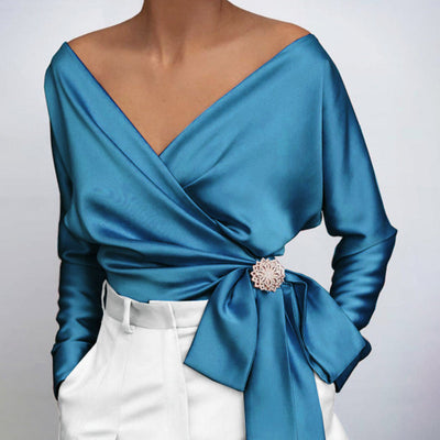 Alayah - Blusa ligera de seda para el verano