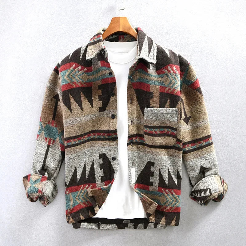 Leon – Chaqueta Azteca en Estilo Camisa