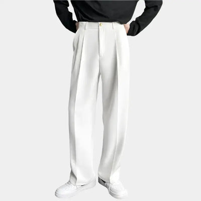 Emil – Pantalones anchos para hombre con pliegues