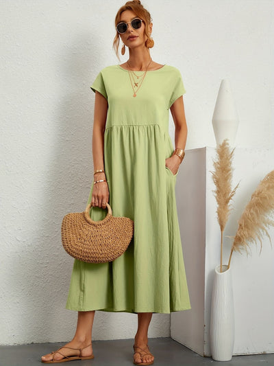 Camell - Vestido con Cuello Redondo