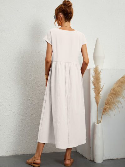 Camell - Vestido con Cuello Redondo