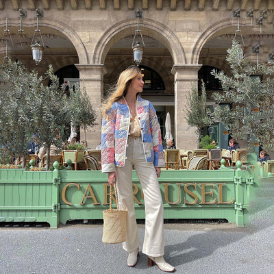 Elena – Chaqueta Acolchada Floral