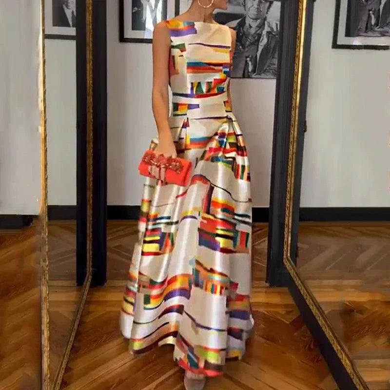 Janna - Maxi Vestido Sin Mangas Audaz y Hermoso