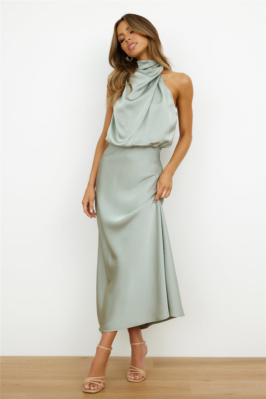 Elianna - Elegante vestido midi con escote asimétrico