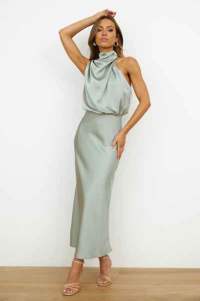 Elianna - Elegante vestido midi con escote asimétrico