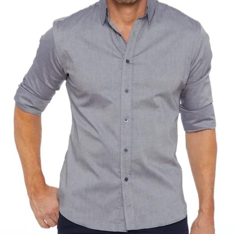 Dustin - Camisa sin arrugas con cremallera