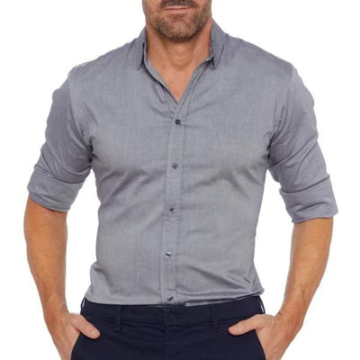 Dustin - Camisa sin arrugas con cremallera