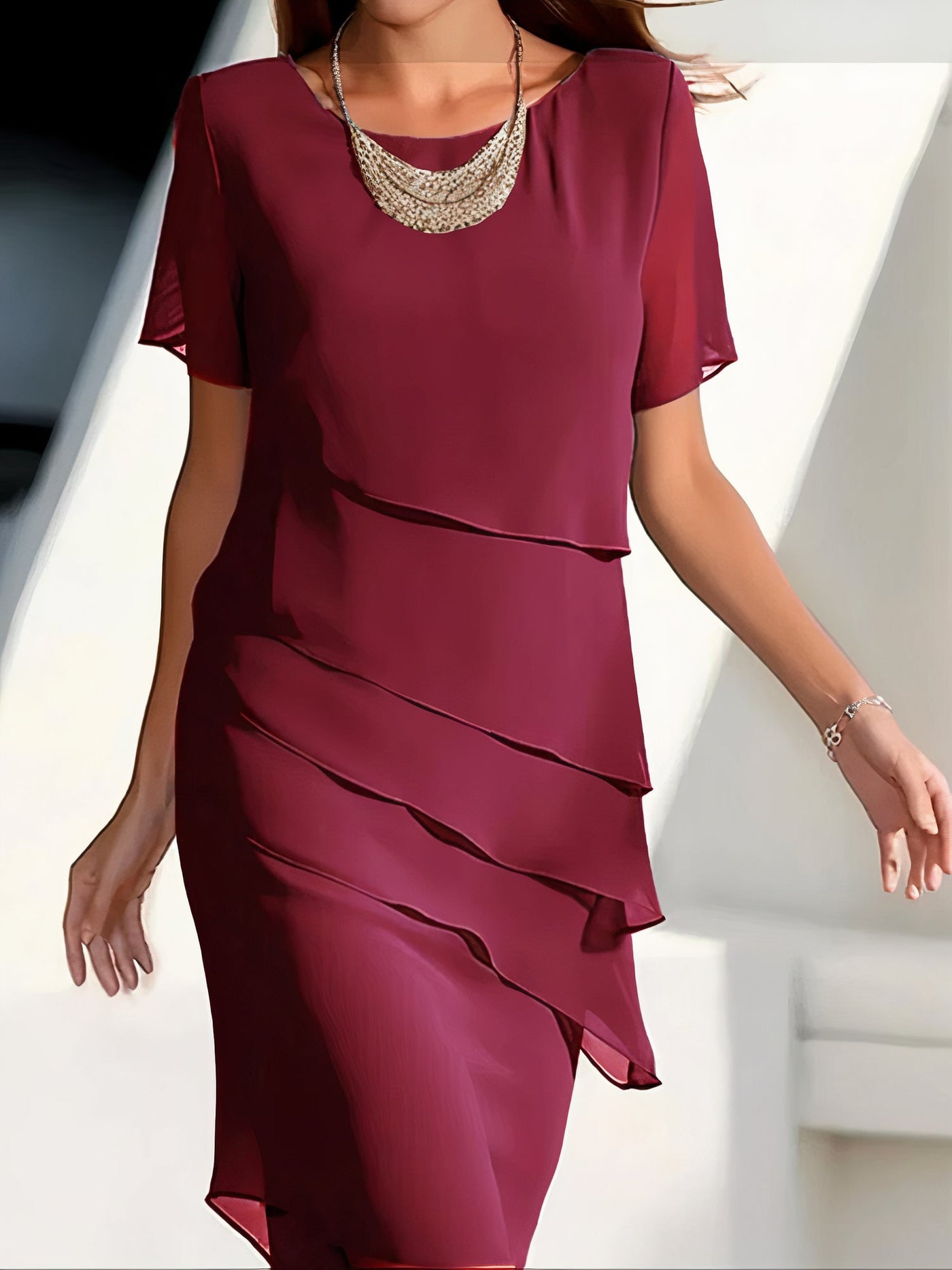 Emmeline - Elegante Vestido de Chiffón Plisado