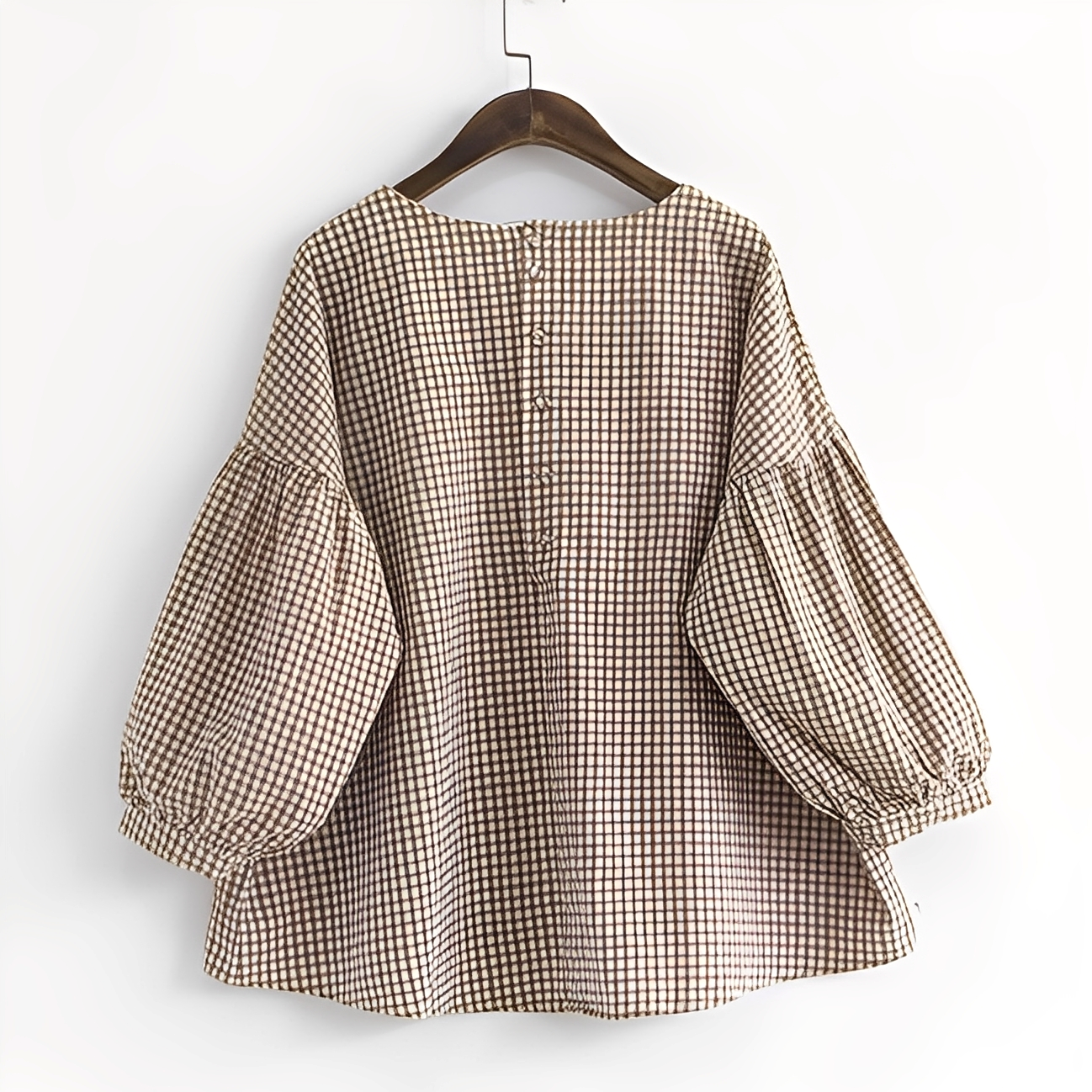 Tahlia - Camisa de cuadros casual con diseño asimétrico para mujeres