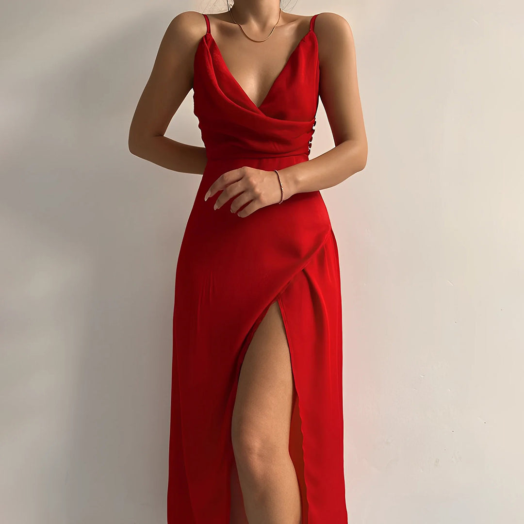 Valeria – Elegante Vestido de Noche en Satén