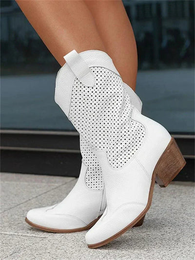 Queenie - Ligeras Botas Vaqueras Mujer Cremallera